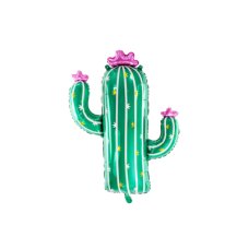 Party Deco Foil Balloon Glossy Green Cactus 1pkt 60x82CM