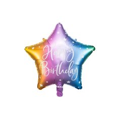 Party Deco Foil Balloon Glossy Star Happy Birthday Mix 1pkt 40CM