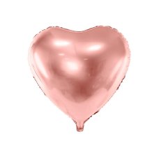 Party Deco Foil Balloon Heart 45cm Met. Rose Gold 1pk