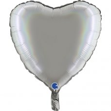 18inch Heart Holographic Platinum Pure Heart P1