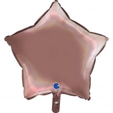 18inch Star Holographic Platinum Rose Star P1