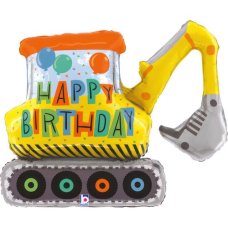 31inch Birthday Construction Excavator Shape P1