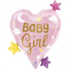 31inch Baby Girl Heart Stars Shape P1