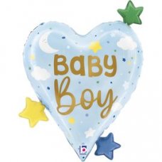 31inch Baby Boy Heart Stars Shape P1