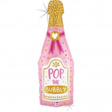 40inch Bubbly Champagne Bottle Holographic Shape P1