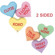 37inch Conversation Heart Messages Shape P1