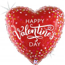 Valentine Confetti Hearts 18'' Heart P1