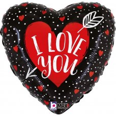 Love You Heart Arrow 18'inch Heart P1