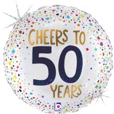 Cheers To 50 Years Holographic 18'inch Round P1