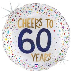 Cheers To 60 Years Holographic 18inch Round P1