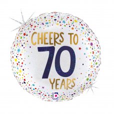 Cheers to 70 Years Holographic 18inch Round P1