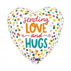 Sending Love & Hugs Heart 18inch Heart P1