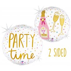 Party Time Champagne Holographic 18inch Round P1