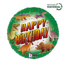 Happy Birthday Dinosaur 18inch Round P1