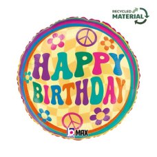 Groovy Birthday Daisies 18inch Round P1