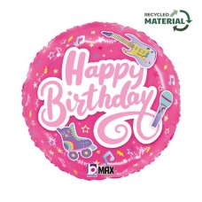 Totally Awesome Pink Birthday 18inch Round P1
