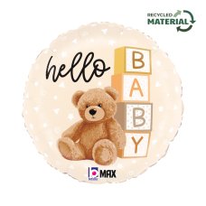Hello Baby Teddy Bear 18inch Round P1