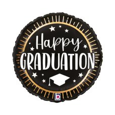 18inch Happy Graduation Seal Round P1