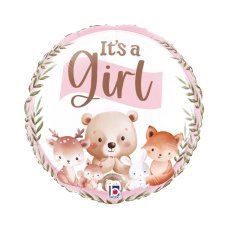 18inch Woodland It's A Girl Round P1