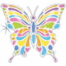 33inch Pastel Butterfly Holographic Shape P1