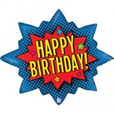 32inch Superhero Birthday Burst Shape P1