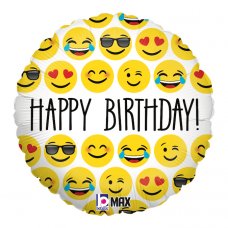 Emoji Birthday 18Inch Round P1