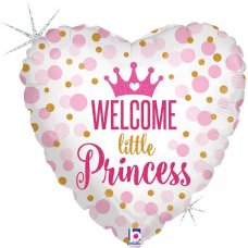 Glitter Baby Princess Holographic 18Inch Heart P1