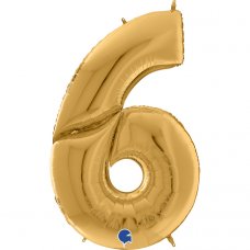 64inch Number Gold #6 Shape P1