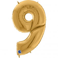64inch Number Gold #9 Shape P1