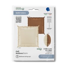 24inch Deco Bicolour Squares Cream&Chocolate Shape P2