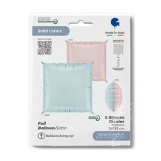 24inch Deco Bicolour Squares Past.Blue&Past.Pink Shape P2