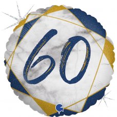 #60 Marble Blue 18inch Round P1