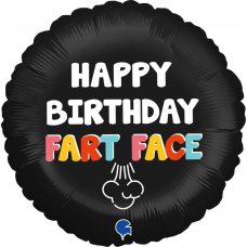 Happy Birthday Fart Face 18inch Round P1