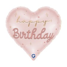 Pink Happy Birthday 18inch Round P1