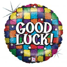 Good Luck Squares Holographic 18inch Round P1