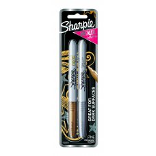 Sharpie Metallic Fine Point Marker Gold & Silver Pack 2