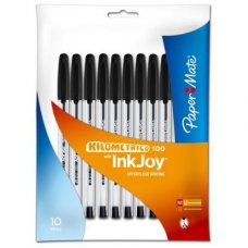 Papermate Inkjoy Kilometrico 100ST Clear Black Pack 10