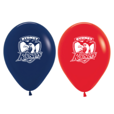 NRL Roosters Printed 30cm Balloons 50pk