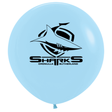NRL Sharks Printed 90cm Jumbo Balloons 1pk