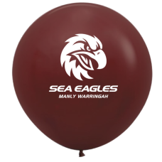 NRL Manly Printed 90cm Jumbo Balloons 1pk
