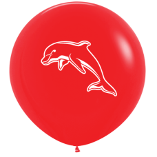 NRL Dolphins Printed 90cm Jumbo Balloons 1pk