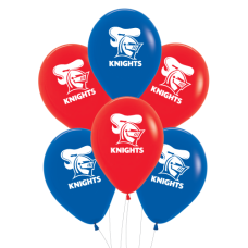 NRL Knights Printed 30cm Balloons 6pk