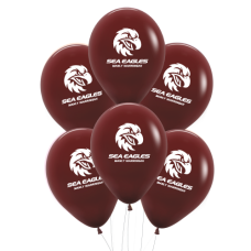 NRL Manly Printed 30cm Balloons 6pk