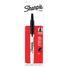 Sharpie Marker Retractable Fine Black Pack 1