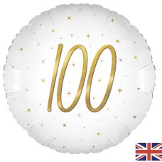 18 inch Elegant Sparkle White 100 Holographic Pack 1