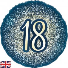 18 inch Metallic Glitter Navy Gold 18 Pack 1