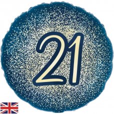 18 inch Metallic Glitter Navy Gold 21 Pack 1