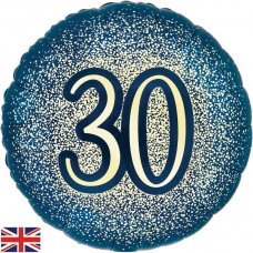 18 inch Metallic Glitter Navy Gold 30 Pack 1