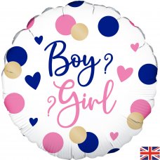 18 inch Pink & Navy Gender Reveal Pack 1