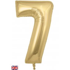 34inch Foil Number Gold Silk #7 Pack 1